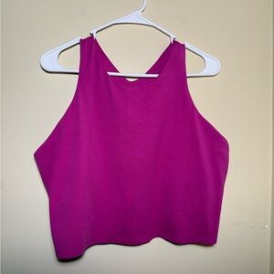 Athleta Conscious Crop Sports Bra Top in Magenta | Size 2X | Casual Athleisure
